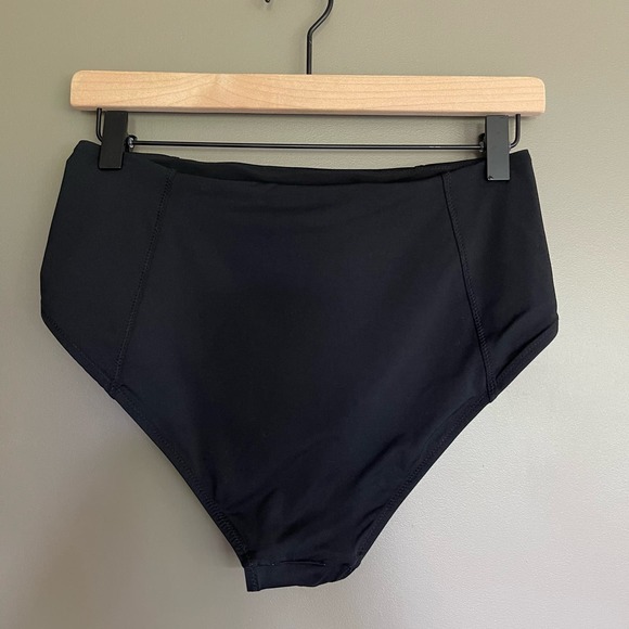 Athleta High Waist Bikini Bottom Size Small Black Swimwear Swimsuit Comfortable - Picture 8 of 15